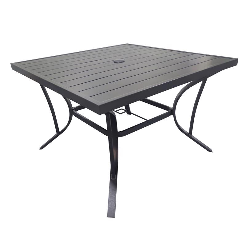 Living Accents ACE23190 Pacifica Square Dining Table, Black, Aluminum