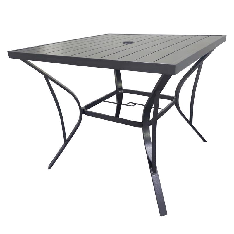 Living Accents ACE23185 Pacifica Square Dining Table, Black, Aluminum