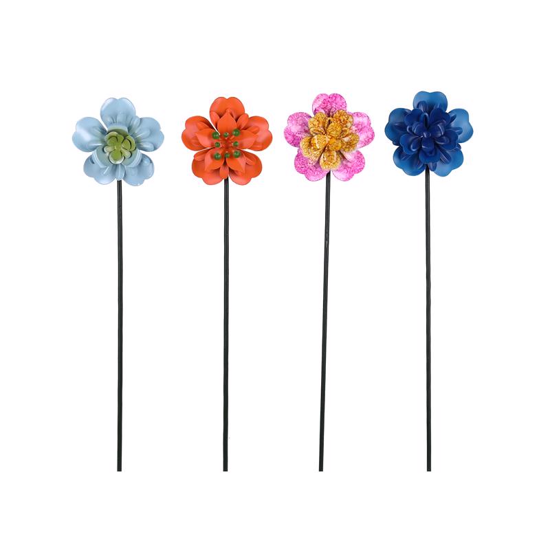 Meadowcreek ZAC47M2791B Flower Yard Stake, 17 Inch