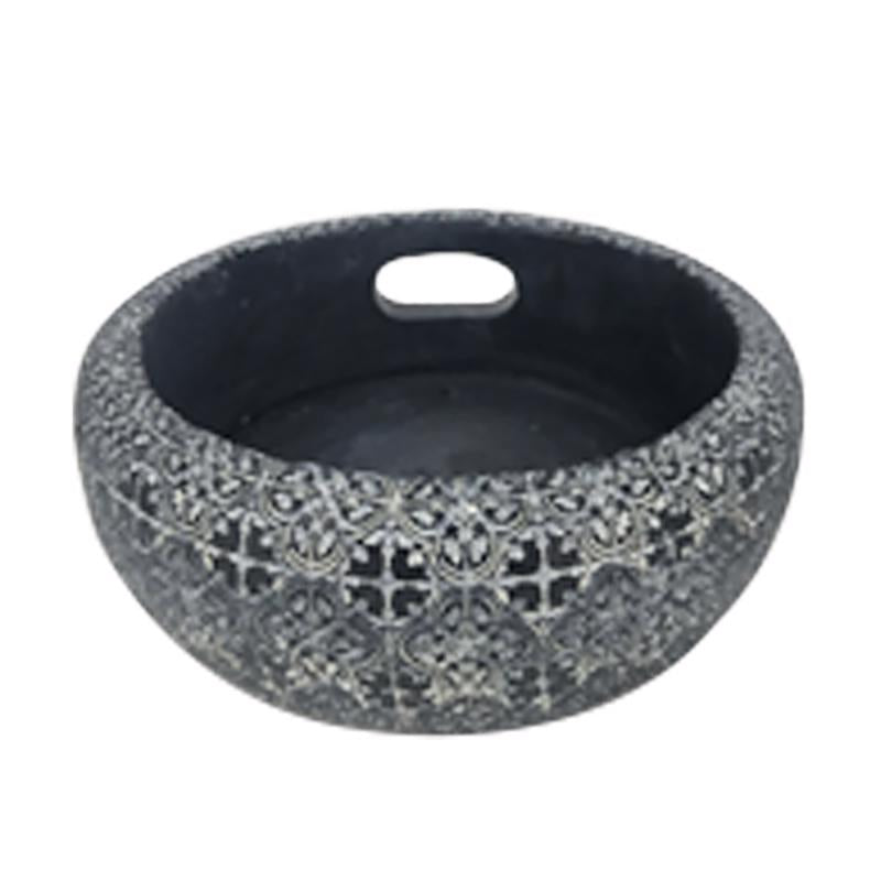 Exhart 72504 Echo Dot Holder Outdoor Decoration, Black/Gray, Resin