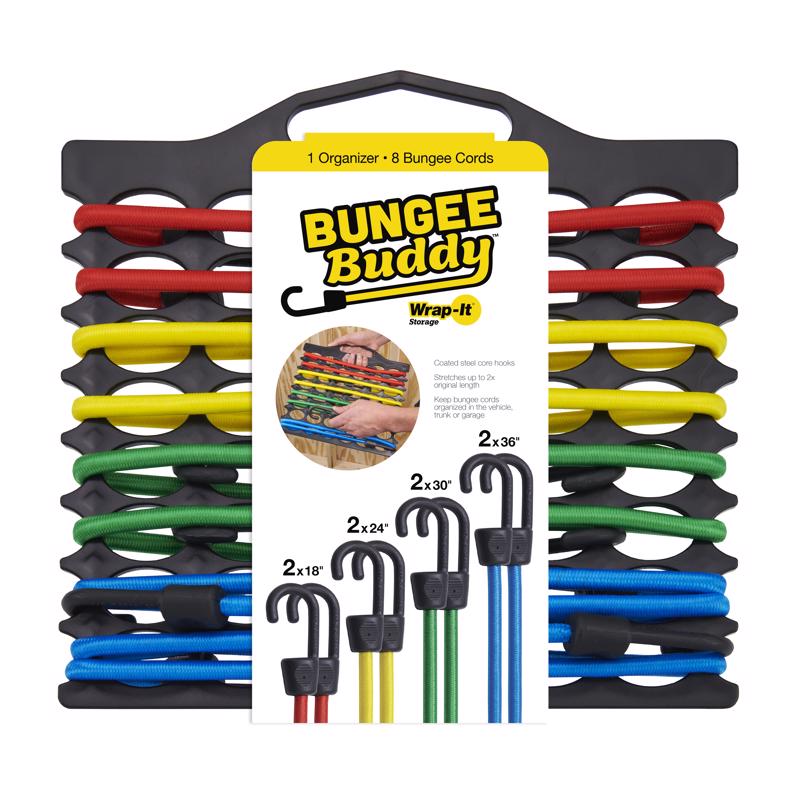 Wrap-It Storage 108-BB-8406 Bungee Buddy Bungee Cord Set, Assorted Color