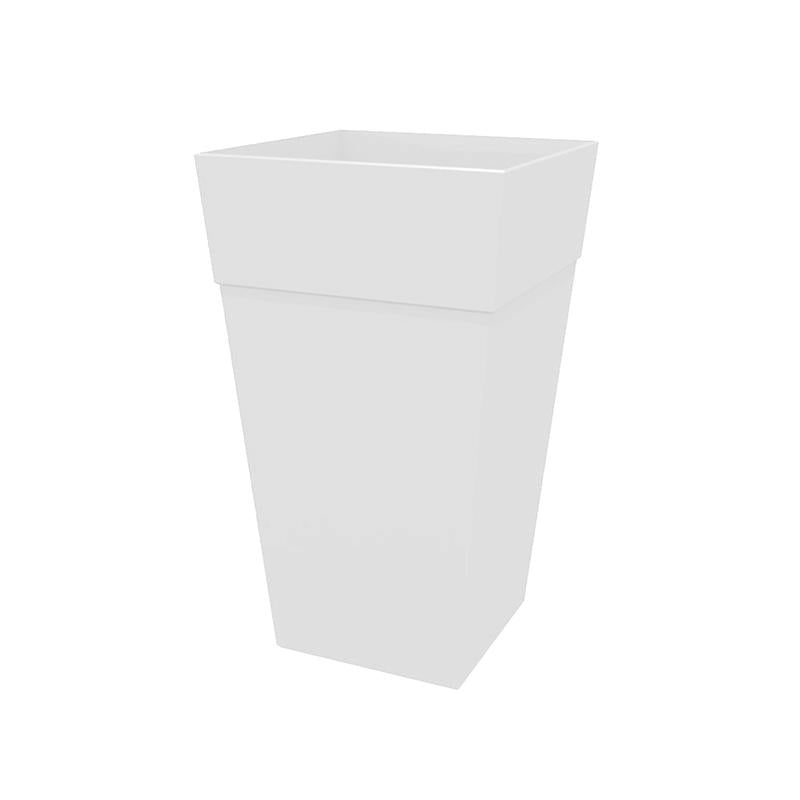 Bloem FPS2509 Finley Tall Tapered Planter, Casper White