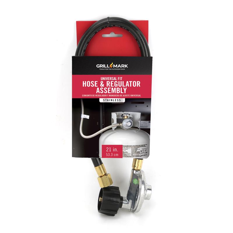 Grill Mark 03037ACE Gas Line Hose And Regulator, Stainless Steel