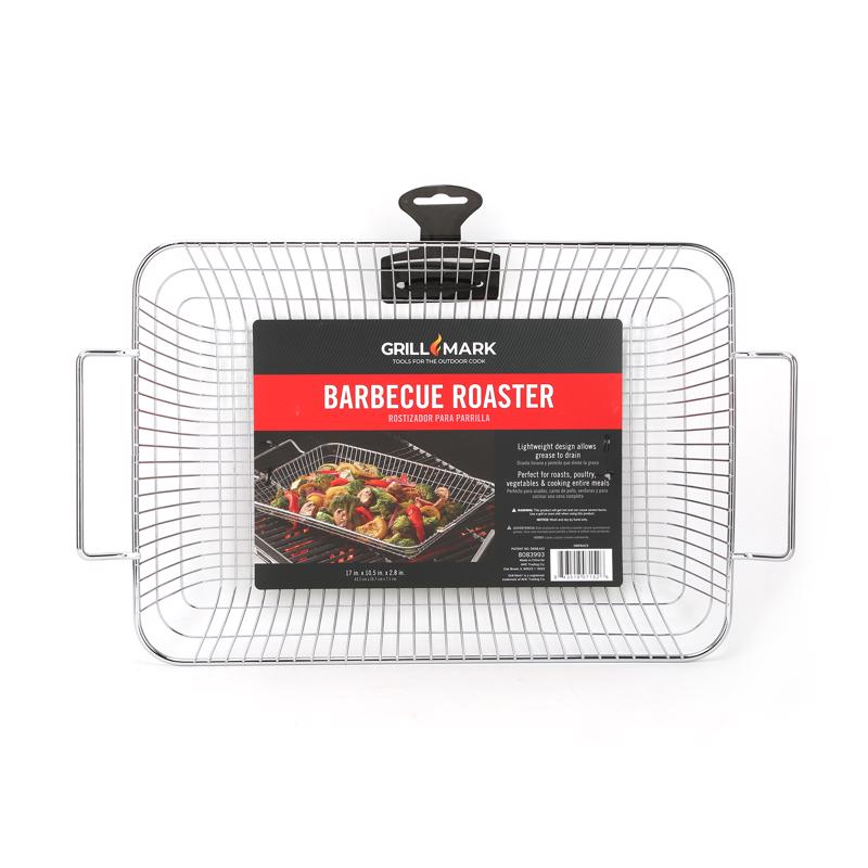 Grill Mark 06816ACE Rectangle Roasting Basket, Silver, Steel