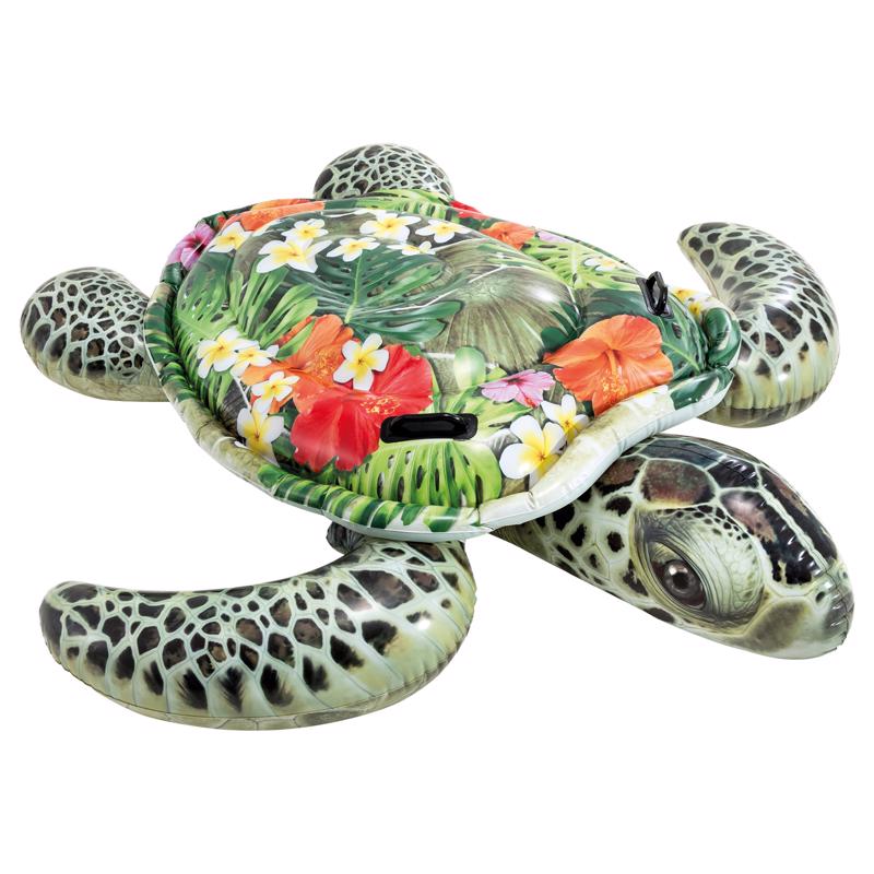 Intex 57555EP Sea Turtle Ride-On Pool Float, Multicolored