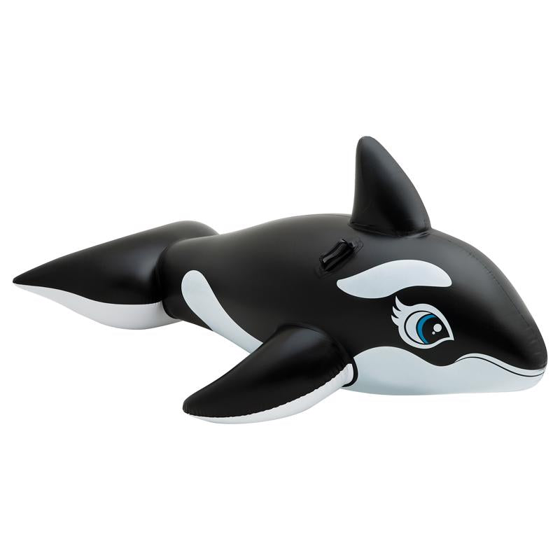 Intex 58561EP Whale Ride-On Pool Float, Black/White