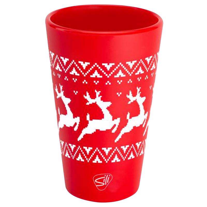 Silipint PNT-112-WEB-001 Reindeer Stackable Pint, 16 Ounce Capacity