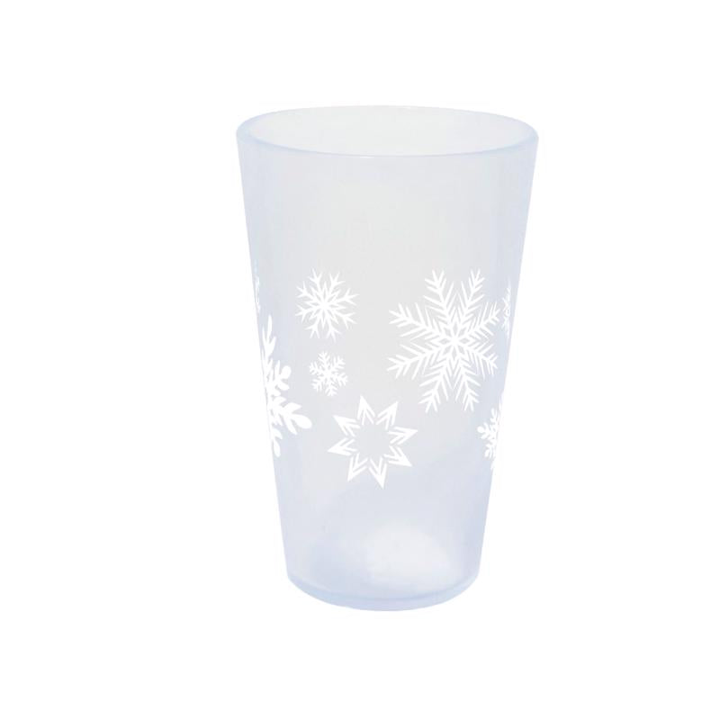Silipint PNT-082-WEB-003 Snowflake Stackable Pint Cup, 16 Ounce Capacity