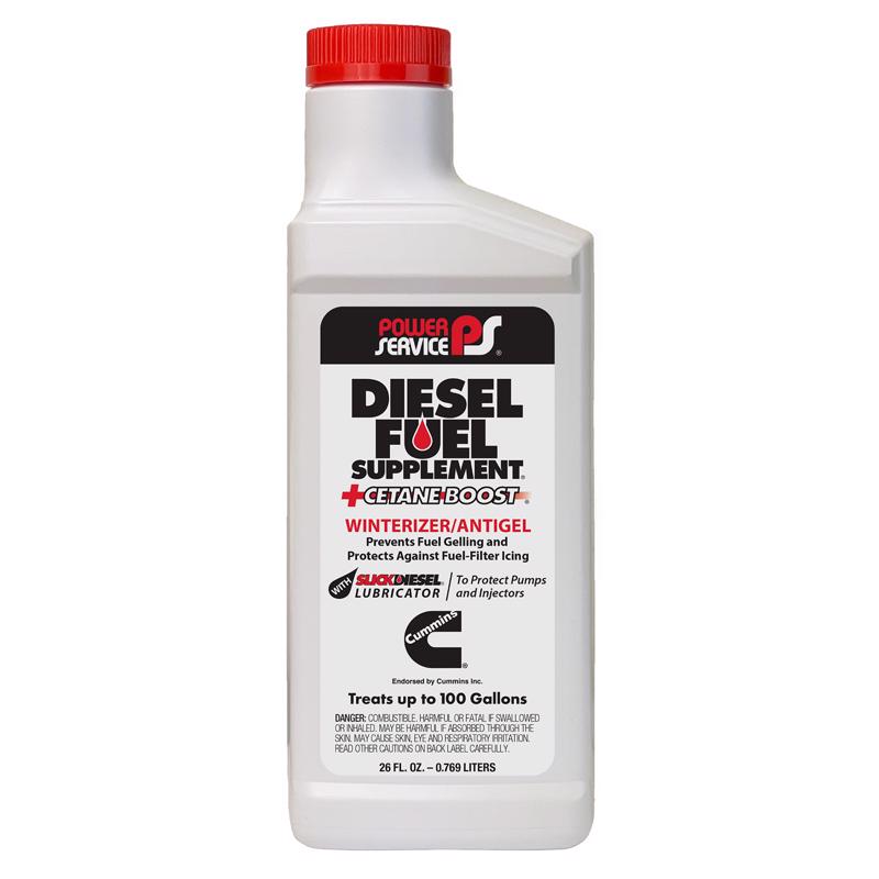 Power Service 1026-12 Diesel Fuel Supplement +Cetane Boost Diesel Fuel Anti-Gel, 26 Ounce