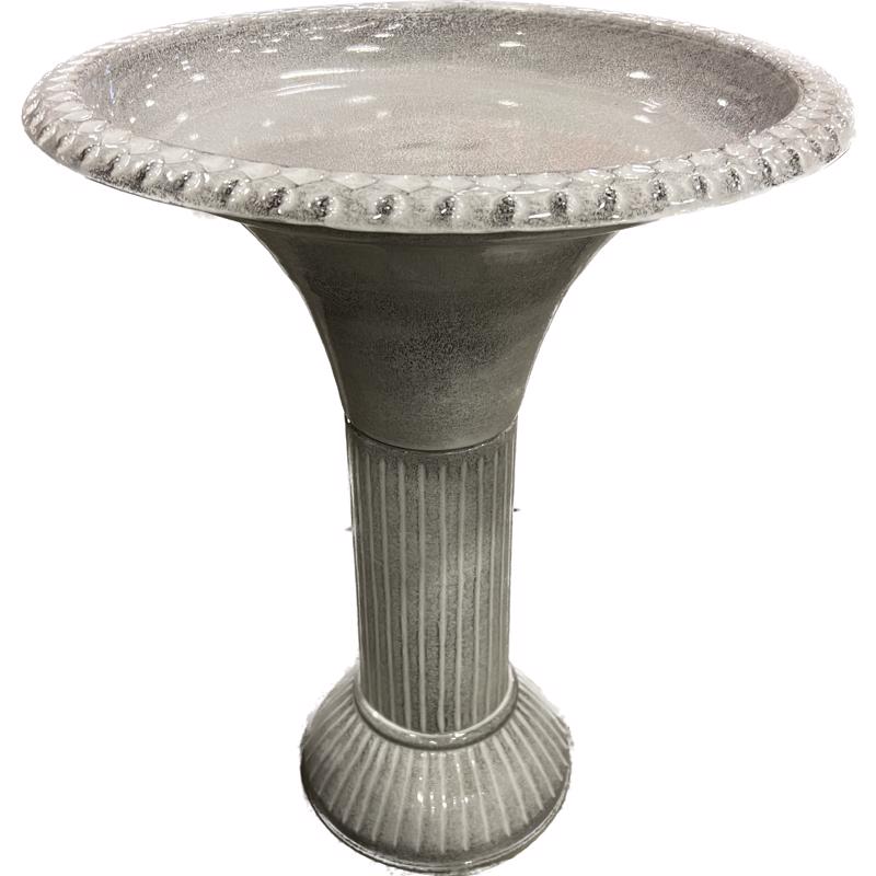 Robert Allen MPT02774 Ironstone Bird Bath, 18 Inch