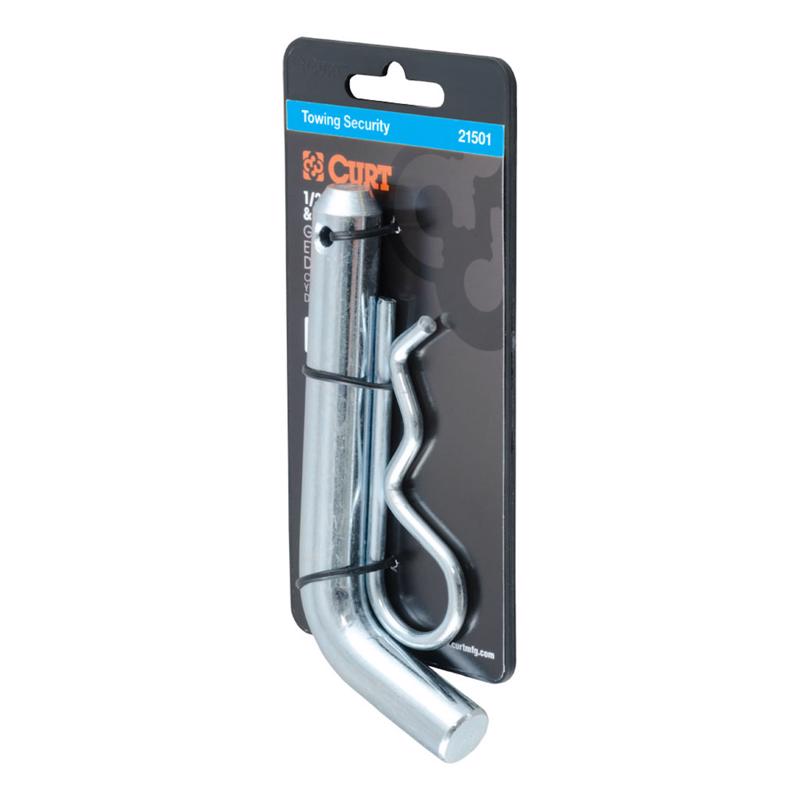 Curt 21501 Hitch Pin and Clip, Silver, Zinc Plate