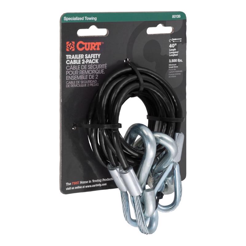 Curt 80136 Safety Cable, Zinc Plated