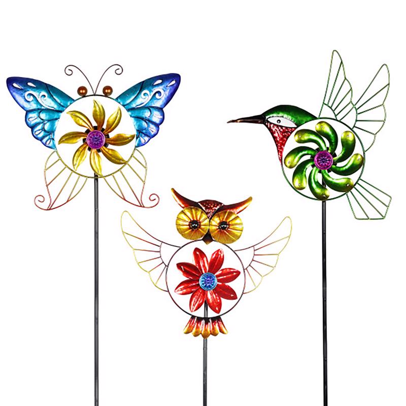 Exhart 55258-A Birds Garden Stake Spinner, 51 Inch