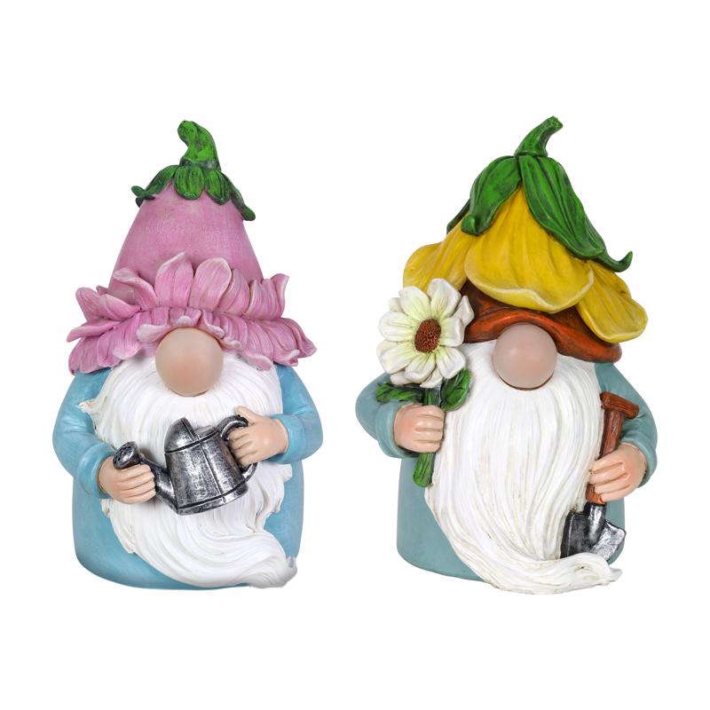 Exhart 70791-A Gnome Garden Statue, 7.48 Inch