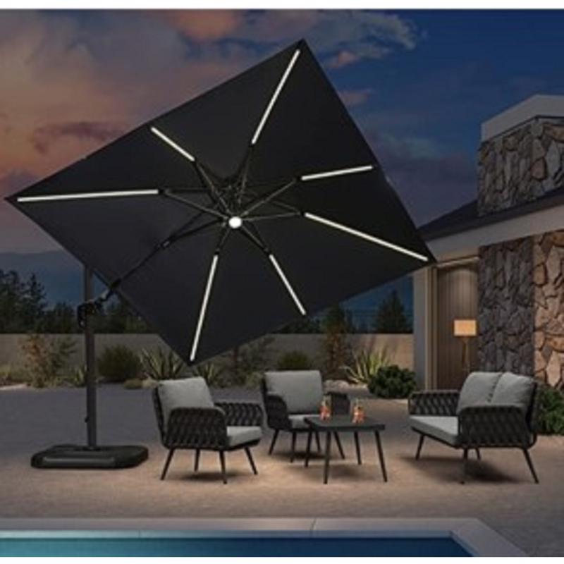 Living Accents YQ-008 Roman Offset Umbrella, 10 Feet