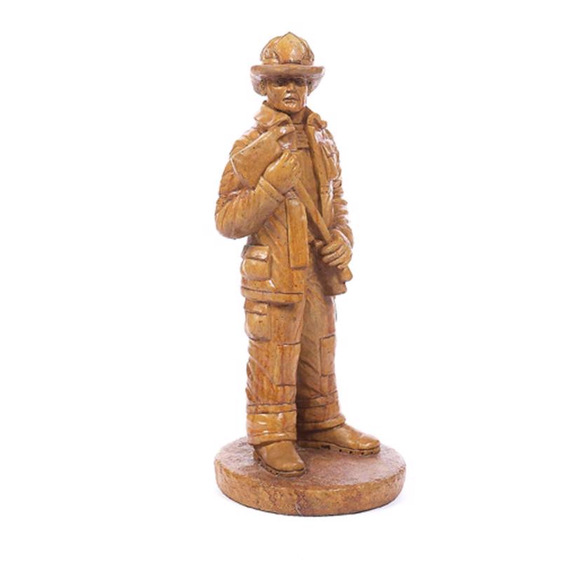 Athens Stonecasting Concrete Beige 25 in. Fireman Statuary
