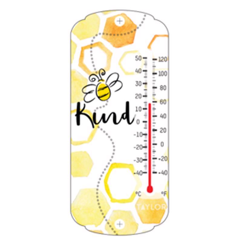 Taylor 5312136 Bee Kind Dial Thermometer, Plastic, Multicolored