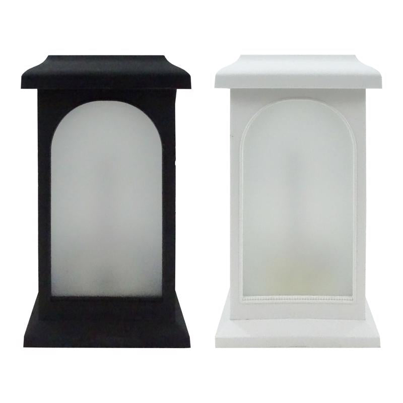 Alpine QVA151ABB LED Candle Lantern, Black/White