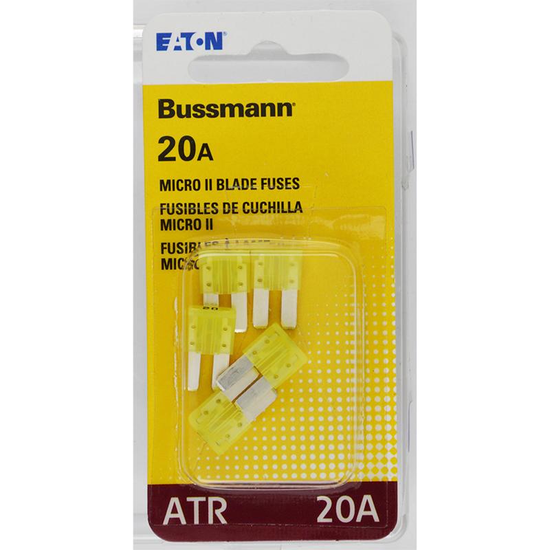 Bussmann BP/ATR-20-RP 20 amps ATR Blade Fuse, Yellow
