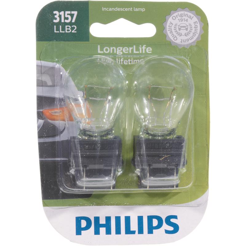 Philips 3157LLB2 LongerLife Incandescent Miniature Automotive Bulbs, 12.8 Volt