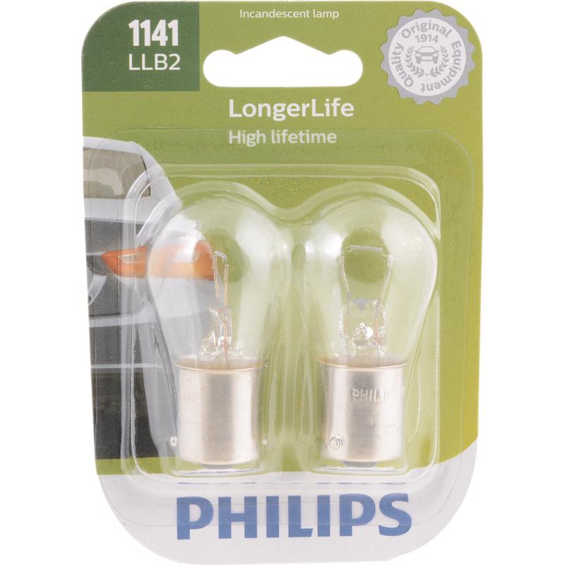 Philips 1141LLB2 LongerLife Miniature Automotive Bulbs, 18 Watts, 12.8 Volt
