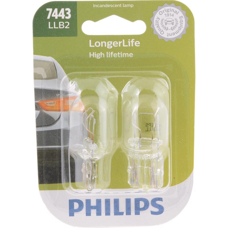 Philips 7443LLB2 LongerLife Miniature Automotive Bulbs, 13.5 Volt