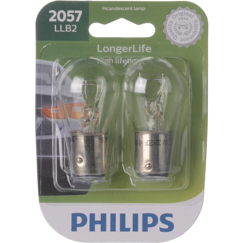 Philips 2057LLB2 LongerLife Incandescent Miniature Automotive Bulbs, 12 Volt