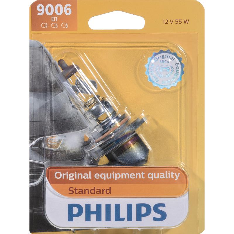 Philips 9006B1 Standard Halogen Automotive Bulb, 55 Watts, 12 Volt