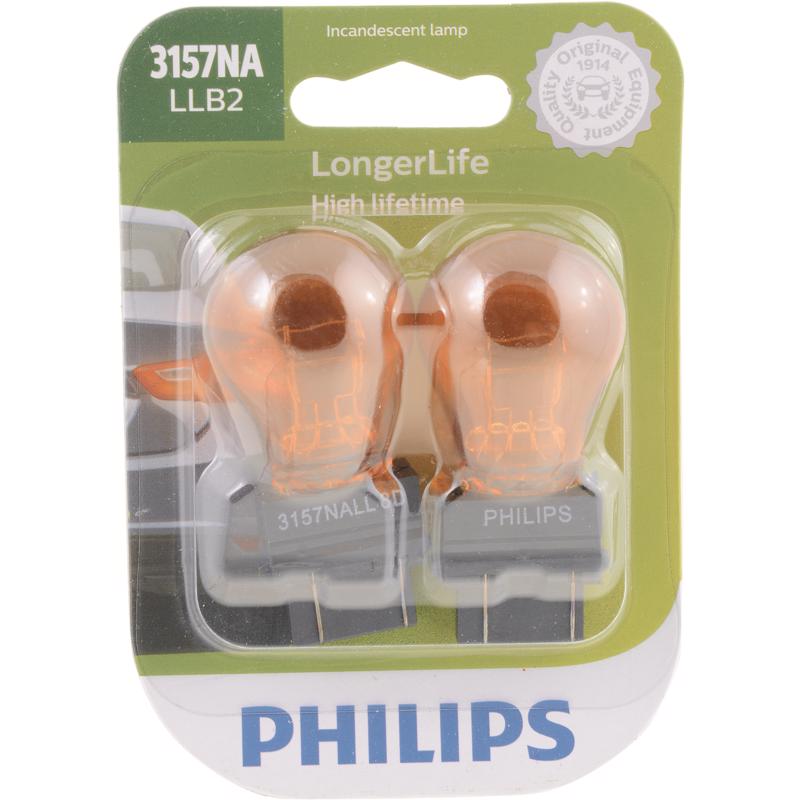Philips 3157NALLB2 LongerLife Miniature Automotive Bulbs, 14 Volt
