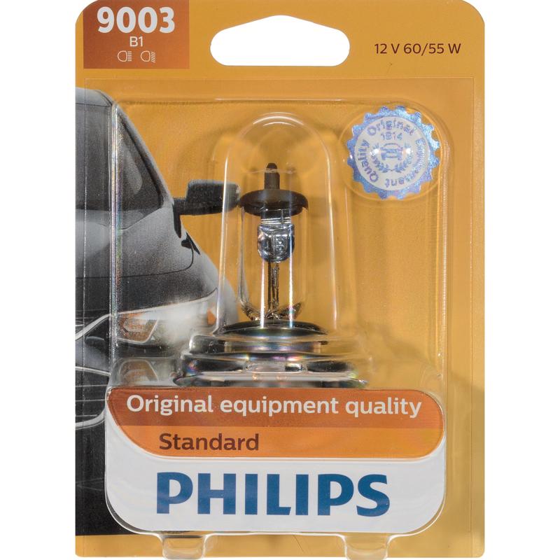 Philips 9003B1 Standard Halogen Automotive Bulb, 55 Watts, 12 Volt