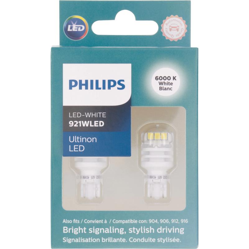 Philips 921WLED Ultinon LED Miniature Automotive Bulbs, 12 Volt