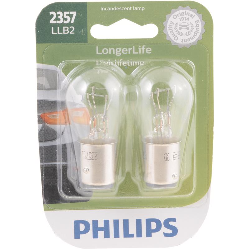 Philips 2357LLB2 LongerLife Incandescent Miniature Automotive Bulbs, 12.8 Volt