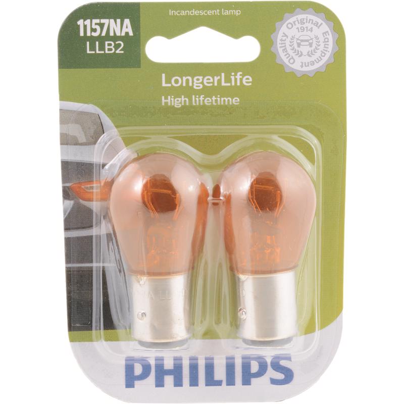 Philips 1157NALLB2 LongerLife Incandescent Miniature Automotive Bulbs, 12.8 Volt