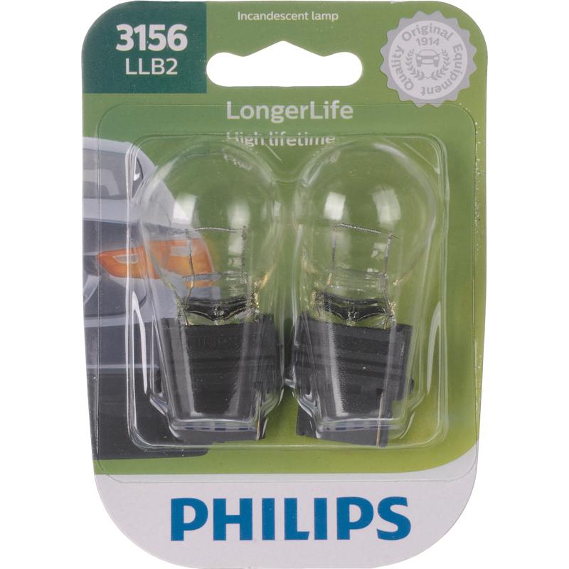 Philips 3156LLB2 LongerLife Miniature Automotive Bulbs, 27 Watts, 12.8 Volt