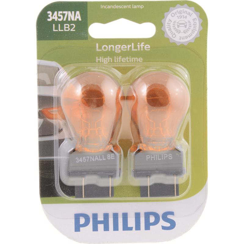 Philips 3457NALLB2 LongerLife Incandescent Miniature Automotive Bulbs, 14 Volt