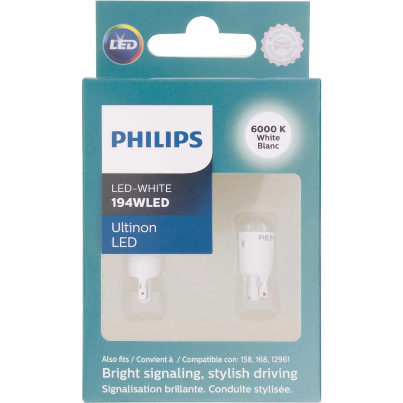 Philips 194WLED Ultinon LED Miniature Automotive Bulbs, 12 Volt