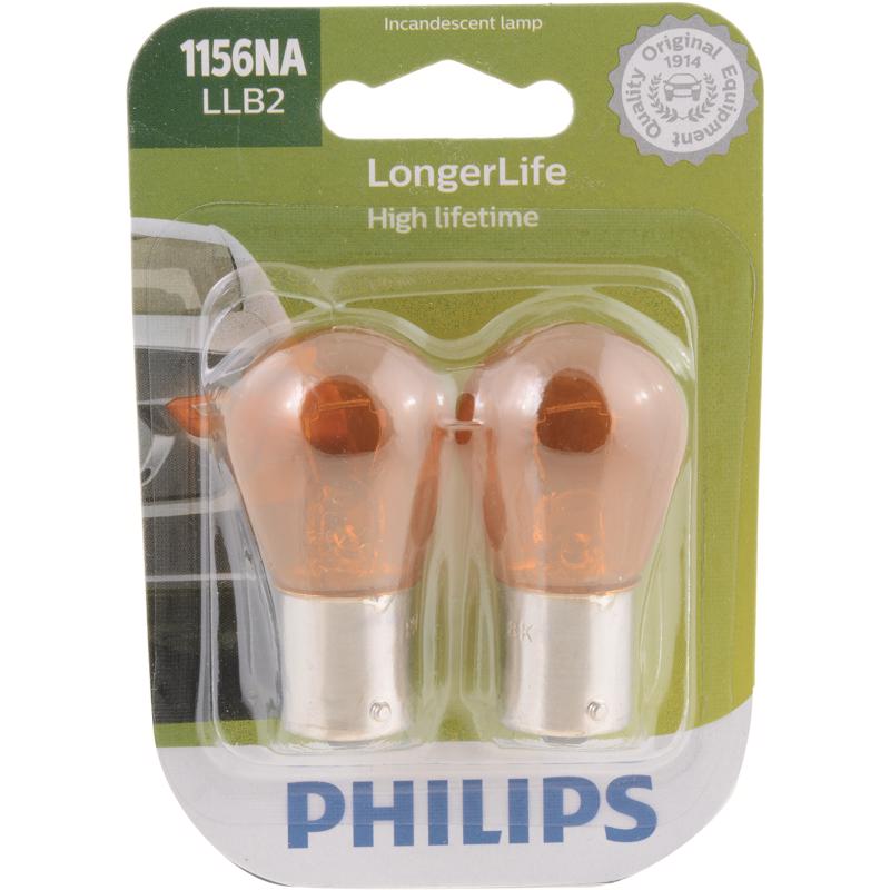 Philips 1156NALLB2 LongerLife Incandescent Miniature Automotive Bulbs, 12.8 Volt