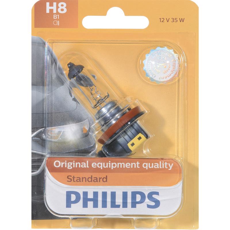 Philips H8B1 Standard Halogen Automotive Bulb, White, 35 W
