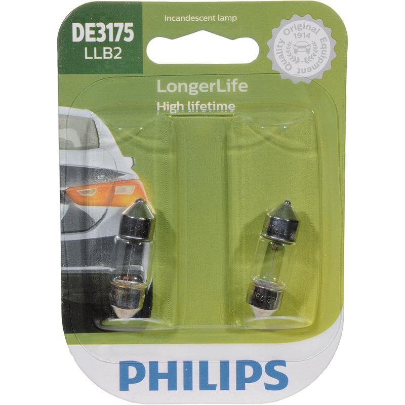 Philips DE3175LLB2 LongerLife Miniature Automotive Bulb, 12 Volt