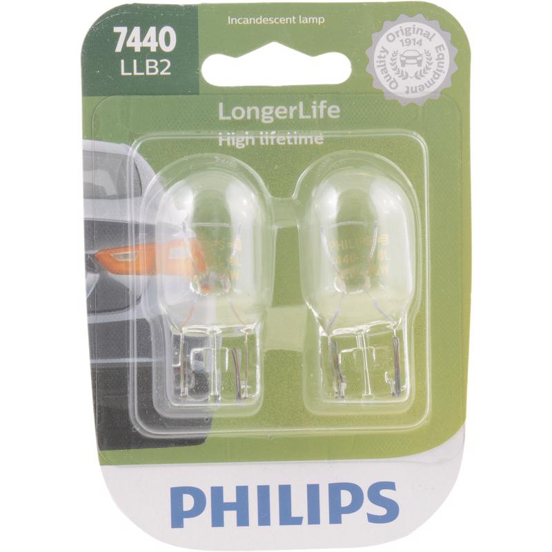 Philips 7440LLB2 LongerLife Miniature Automotive Bulb, 13.5 Volt