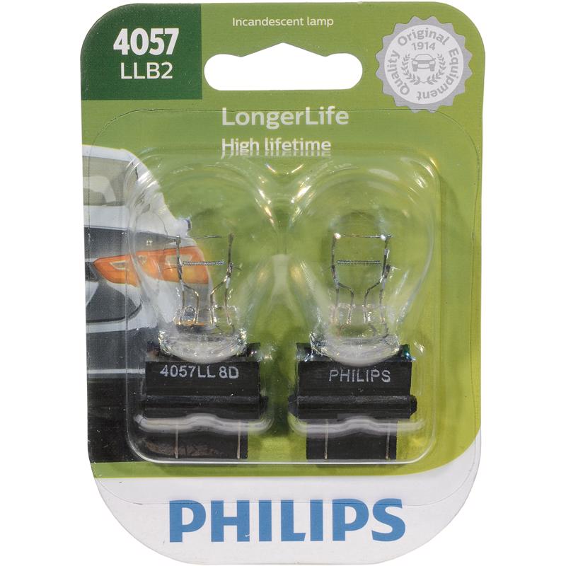 Philips 4057LLB2 LongerLife Miniature Automotive Bulb, 14 Volt