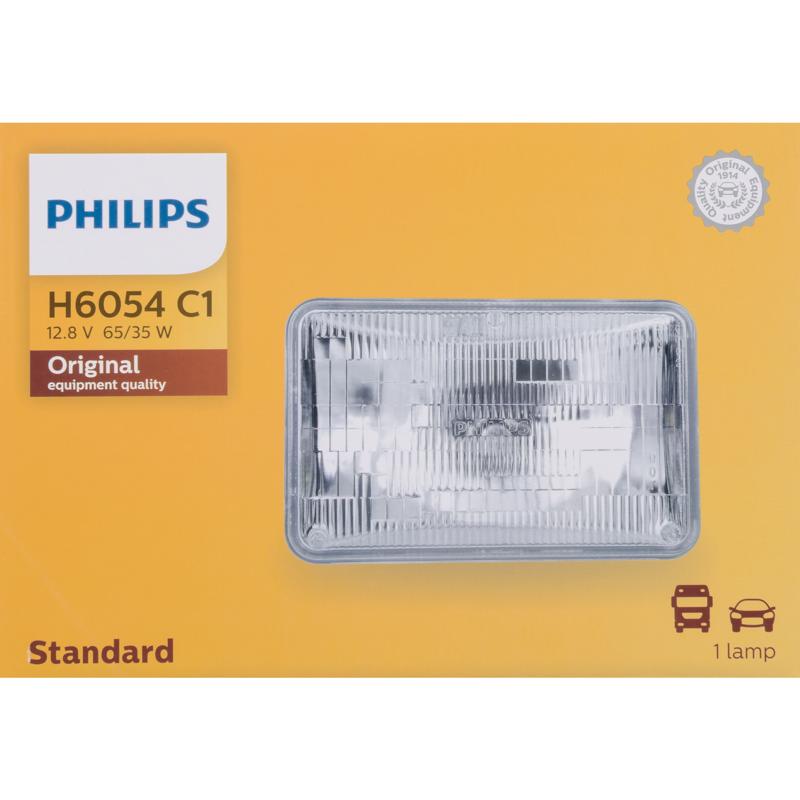 Philips H6054C1 Standard Halogen Automotive Bulb, 65 Watts, 12.8 Volt