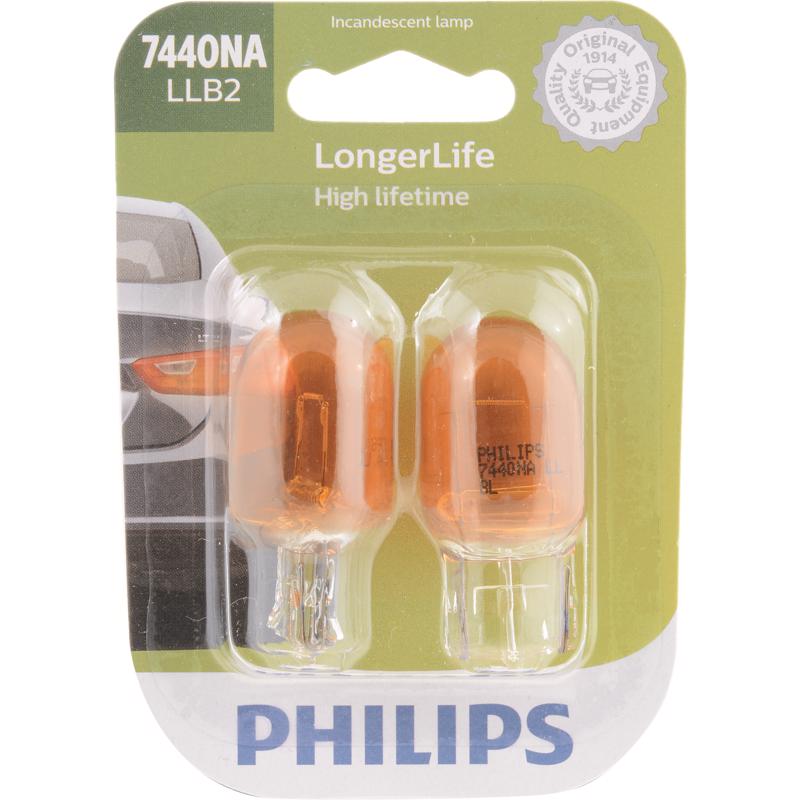 Philips 7440NALLB2 LongerLife Miniature Automotive Bulb, 13.5 Volt