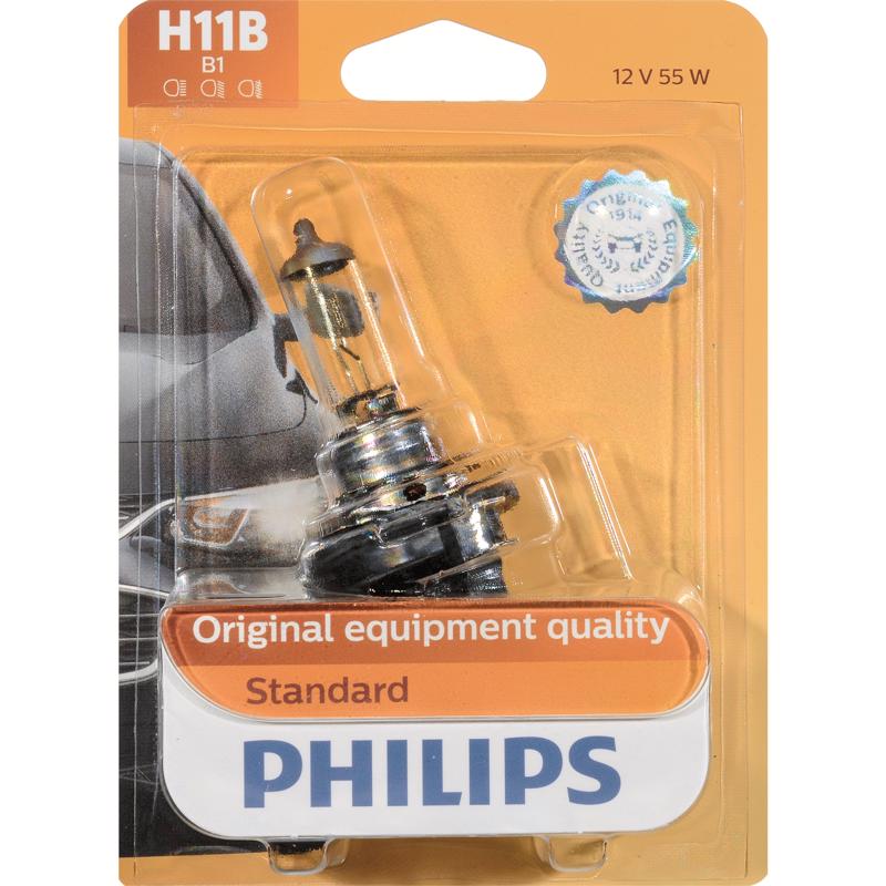 Philips H11BB1 Standard Halogen Automotive Bulb, 55 Watts, 12 Volt