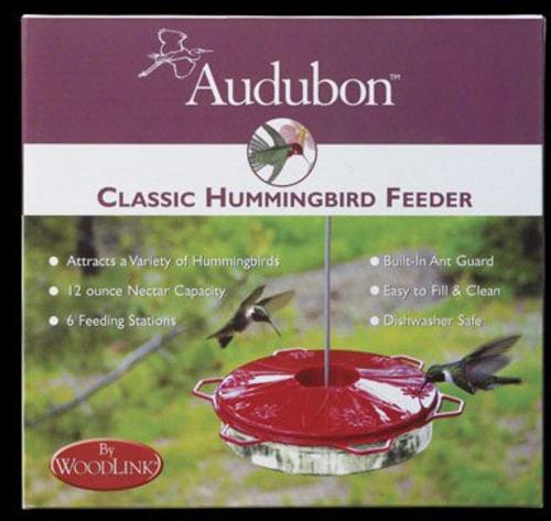 Audubon NAH1 Hummingbird Feeder Plastic 6 Feeding Stations 12 Oz