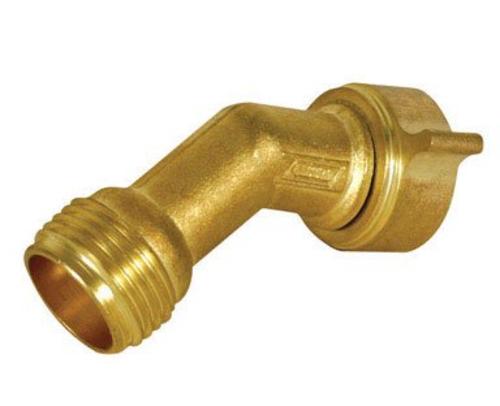 Camco 22605 45-Degrees Water Hose Elbow, 45 Degrees RV Brass For RV