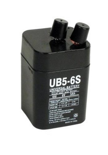 UPG 86455 Non-Spillable Spring Top Battery, 6 Volt, 5 Amp