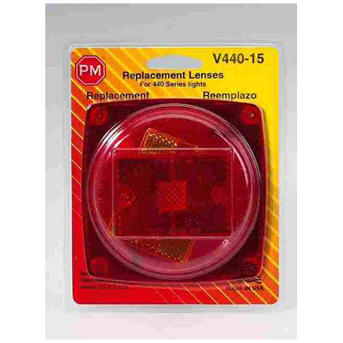 Peterson V440-15 Replacement Lens For Stop/Turn/Tail Light, 4.5", Red
