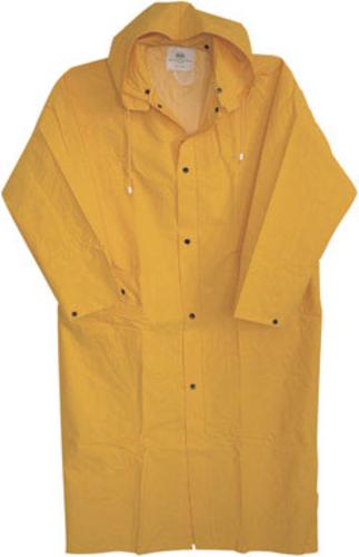 Boss 3PR8000YX Raincoat X Large Pvc, 48", 35 Mil, Yellow
