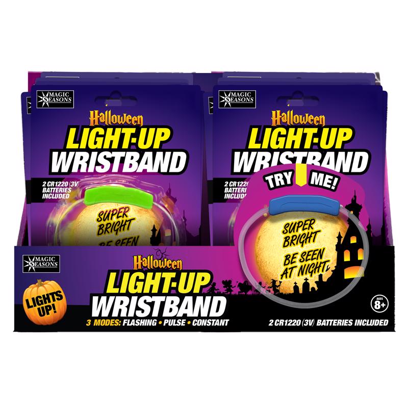 Magic Seasons 702232 Fun Flashers LED Halloween Light-Up Wristband, Plastic